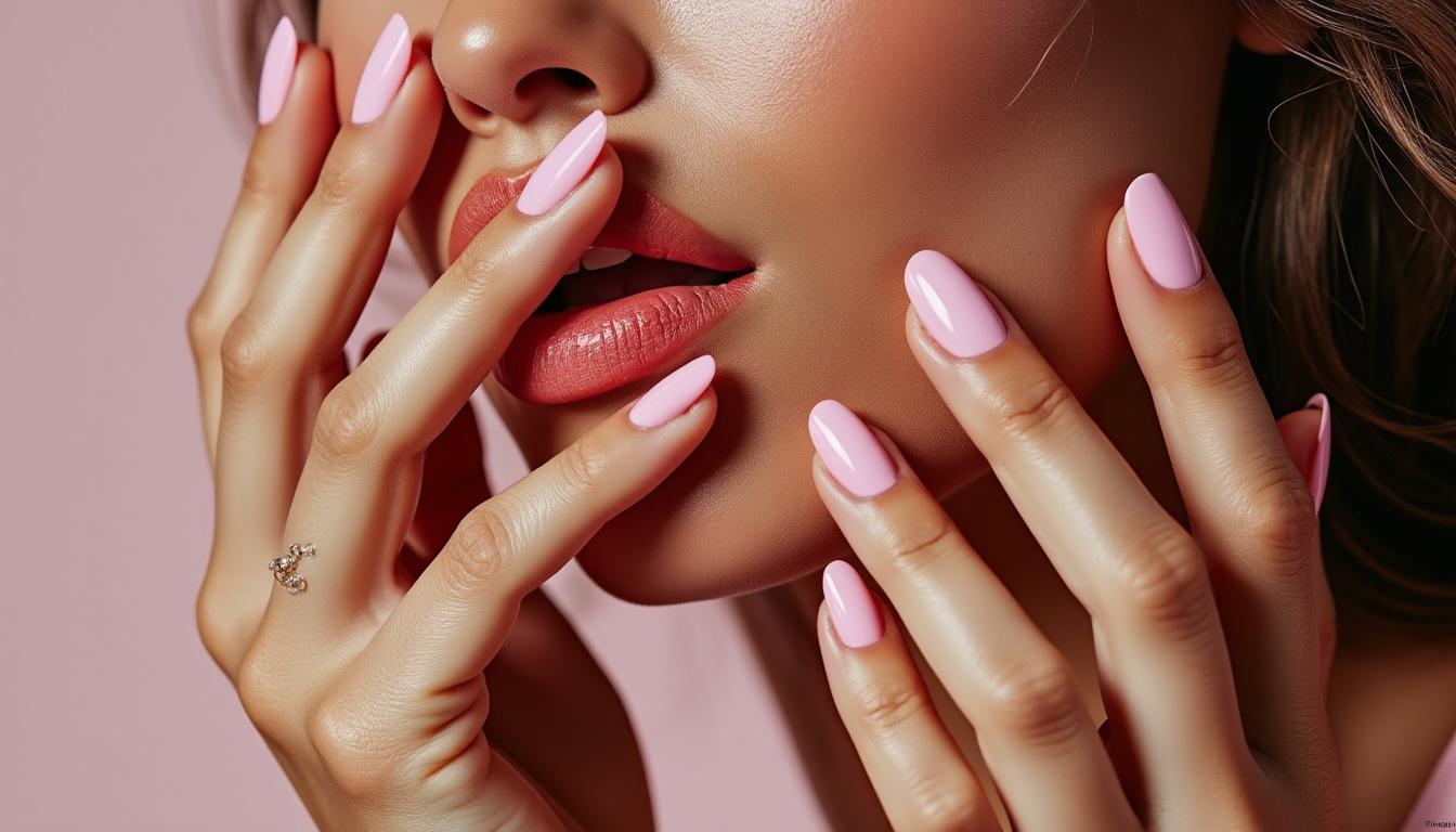 anne hathaway captive tous les regards avec une manucure-pédicure audacieuse en duo rose et rouge, révélant son style chic et vibrant.