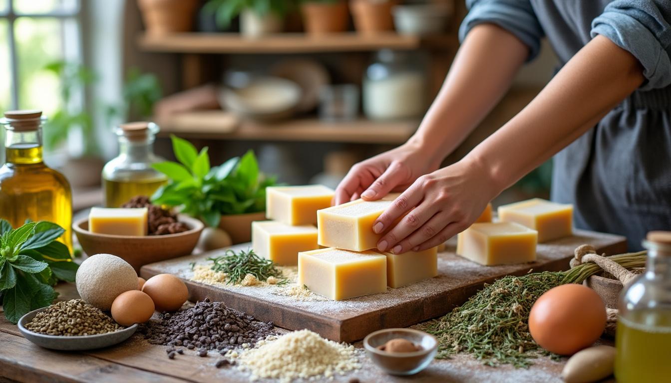 découvrez nos savons surgras faits main, parfaits pour prendre soin des peaux sèches et sensibles avec des ingrédients naturels et doux.