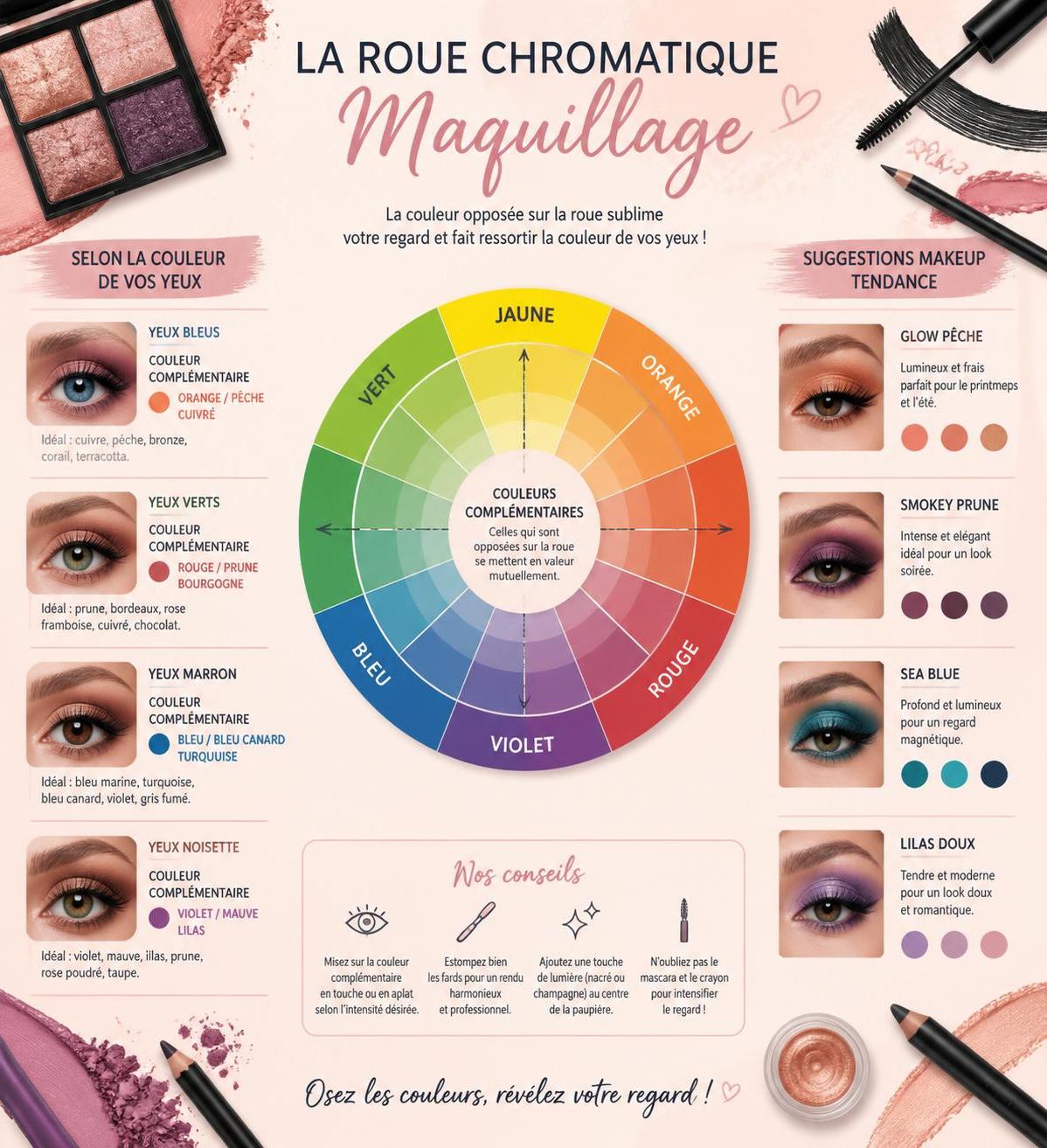 découvrez quel maquillage choisir en fonction de la couleur de vos yeux pour sublimer votre regard et le faire ressortir naturellement.