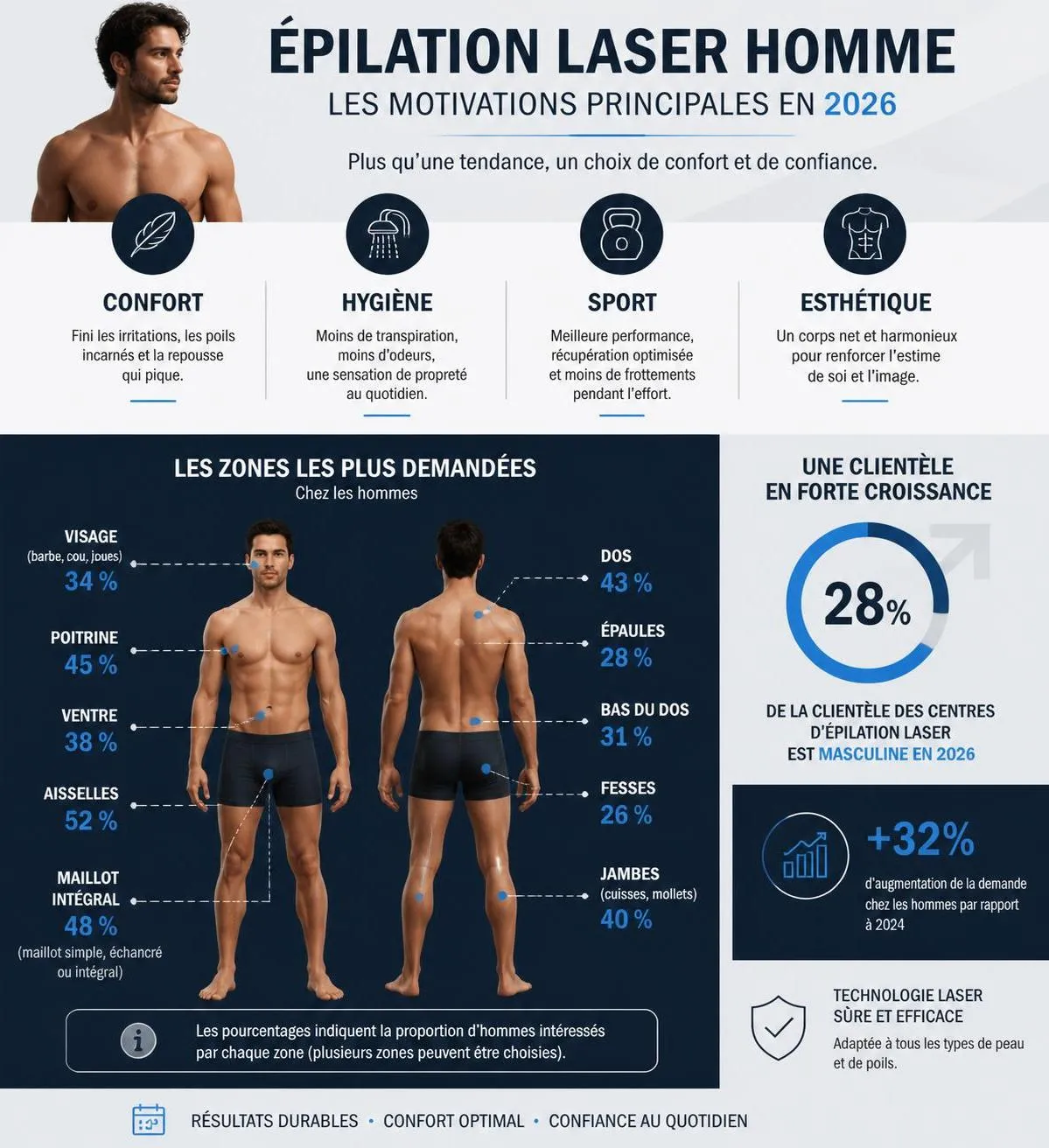 découvrez notre guide complet sur l'épilation pour homme en 2026 : techniques efficaces, tarifs détaillés et résultats garantis pour une peau lisse et soignée.