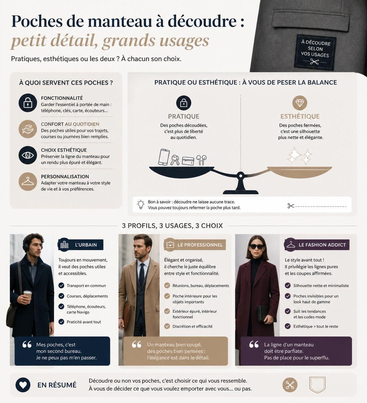 dĂ©couvrez si vous devez dĂ©coudre les poches de votre manteau avec notre guide complet. conseils pratiques, avantages et prĂ©cautions pour bien entretenir votre vĂȘtement.