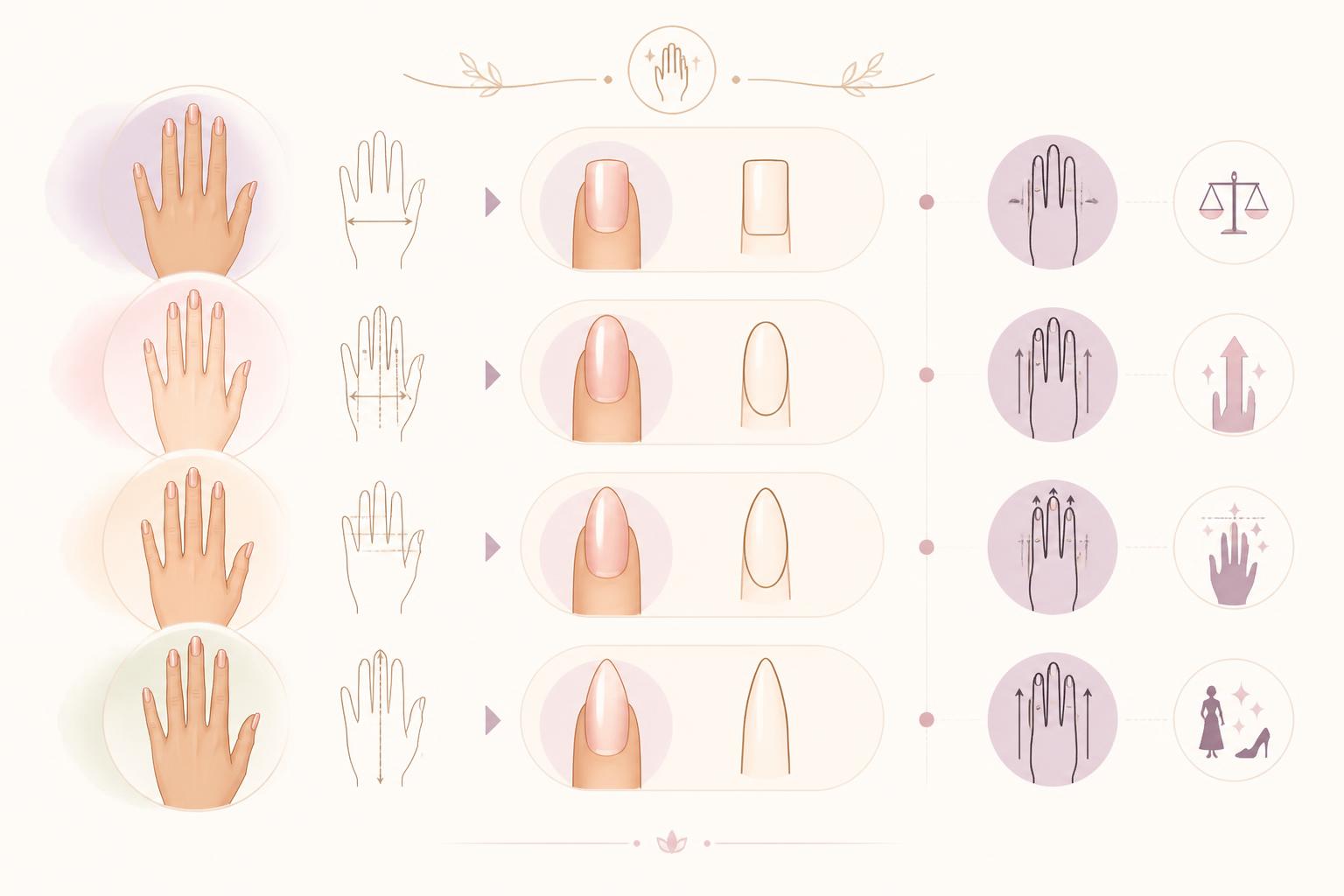 découvrez comment choisir la forme d'ongle idéale en fonction de la morphologie de votre main pour sublimer votre beauté naturelle.