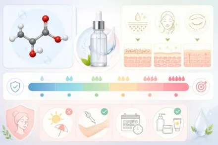 découvrez les bienfaits de l'acide glycolique, sa concentration idéale et les précautions à prendre en 2026 pour une peau éclatante et saine.