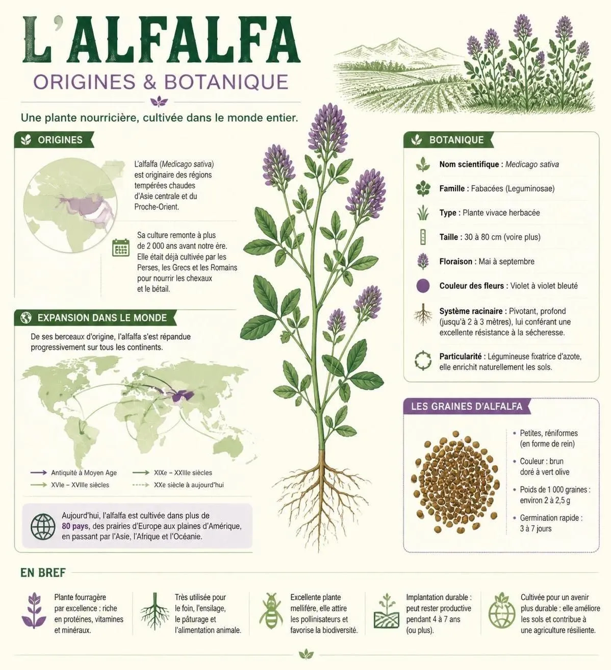 découvrez les bienfaits nutritionnels de l'alfalfa et apprenez comment l'intégrer facilement dans votre alimentation quotidienne pour une meilleure santé.