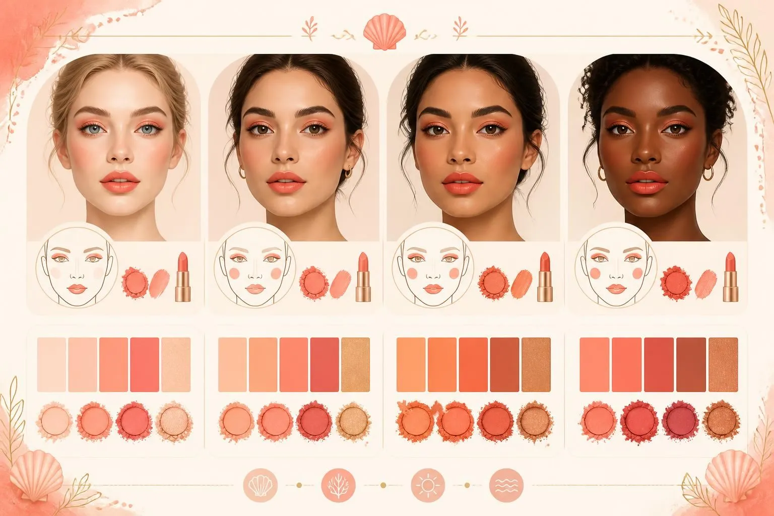 découvrez comment porter la couleur corail en maquillage en fonction de votre teint pour un look éclatant et harmonieux.