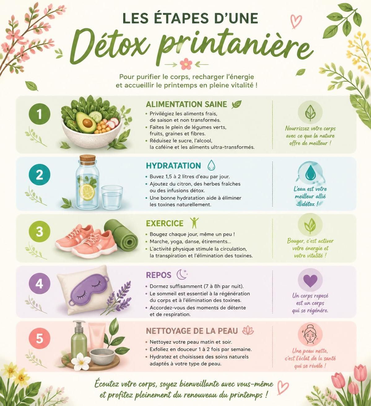 découvrez comment relancer votre corps et revitaliser votre peau en seulement 5 jours avec notre programme de détox printanière efficace et naturel.