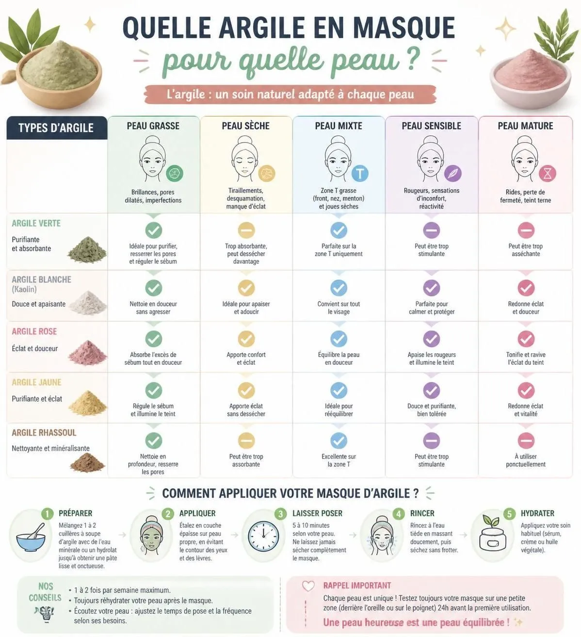 découvrez quel masque à l'argile choisir selon votre type de peau pour un soin adapté et efficace. conseils et astuces pour une peau saine et éclatante.