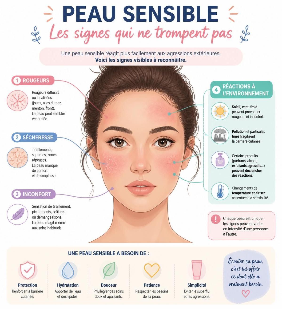 découvrez une routine soin visage spécialement conçue pour les peaux sensibles, avec des étapes simples et des produits adaptés pour apaiser et protéger votre peau au quotidien.