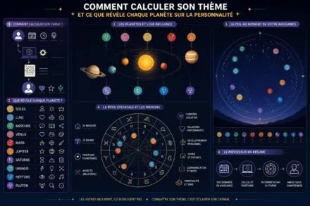 Thème astrologique : comment le calculer et ce que révèle chaque planète sur votre personnalité découvrez comment calculer votre thème astrologique et ce que chaque planète révèle sur votre personnalité pour mieux comprendre votre destinée et votre caractère.