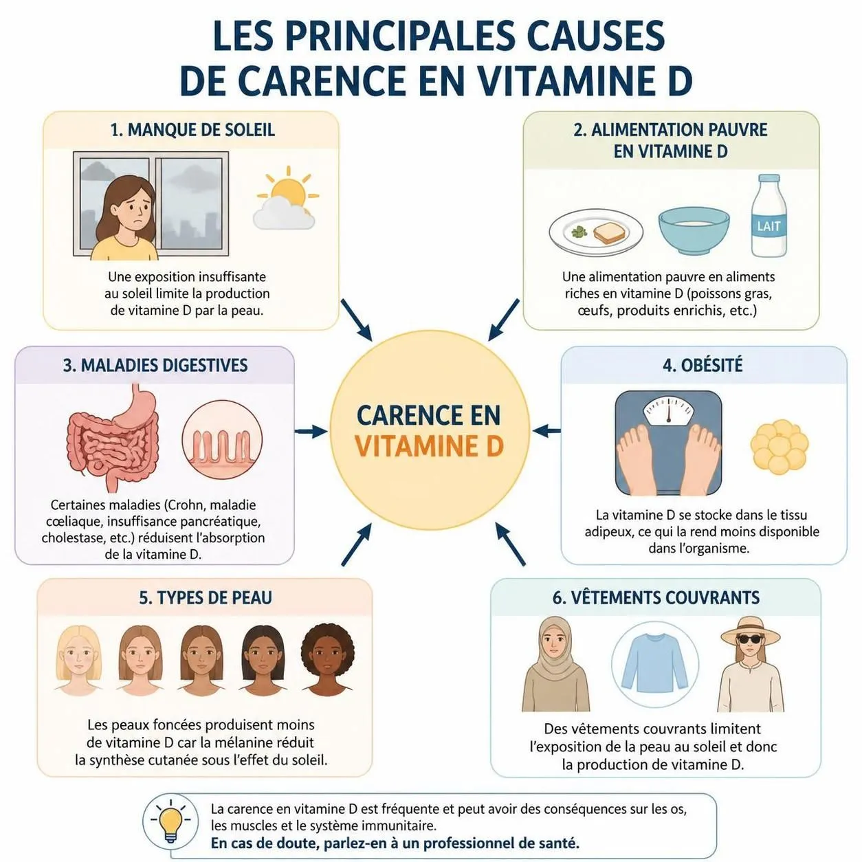 découvrez les symptômes courants de la carence en vitamine d et apprenez comment vous supplémenter efficacement pour maintenir votre santé et votre bien-être.