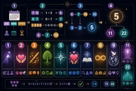 Chemin de vie en numérologie : comment calculer votre chiffre et ce qu’il dit de vous découvrez comment calculer votre chemin de vie en numérologie et apprenez ce que ce chiffre révèle sur votre personnalité, vos forces et votre destinée.