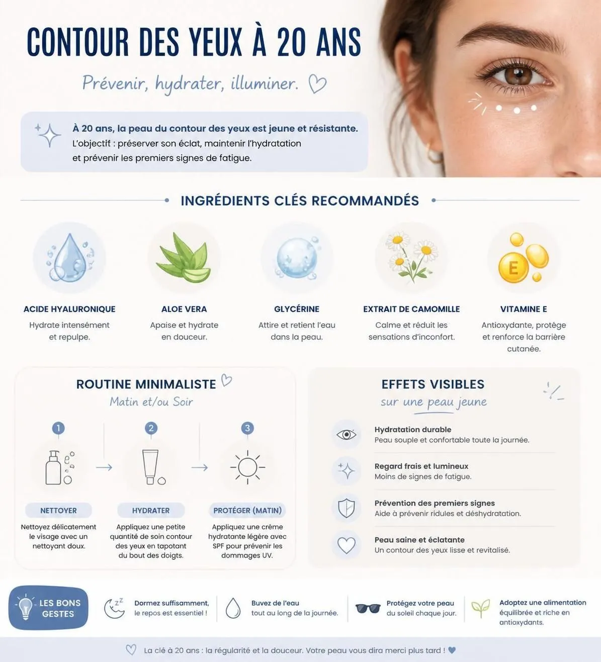 découvrez comment choisir le contour des yeux adapté à votre âge et à votre type de peau pour un regard éclatant et une peau hydratée.
