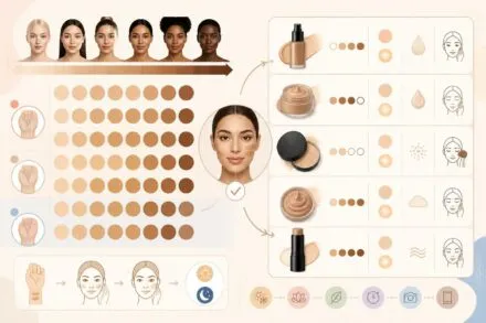 Fond de teint : comment trouver sa teinte parfaite et sa texture idéale en 2026 découvrez nos conseils pour choisir le fond de teint parfait en 2026 : trouvez la teinte qui sublime votre teint et la texture qui convient à votre peau pour un maquillage naturel et longue tenue.