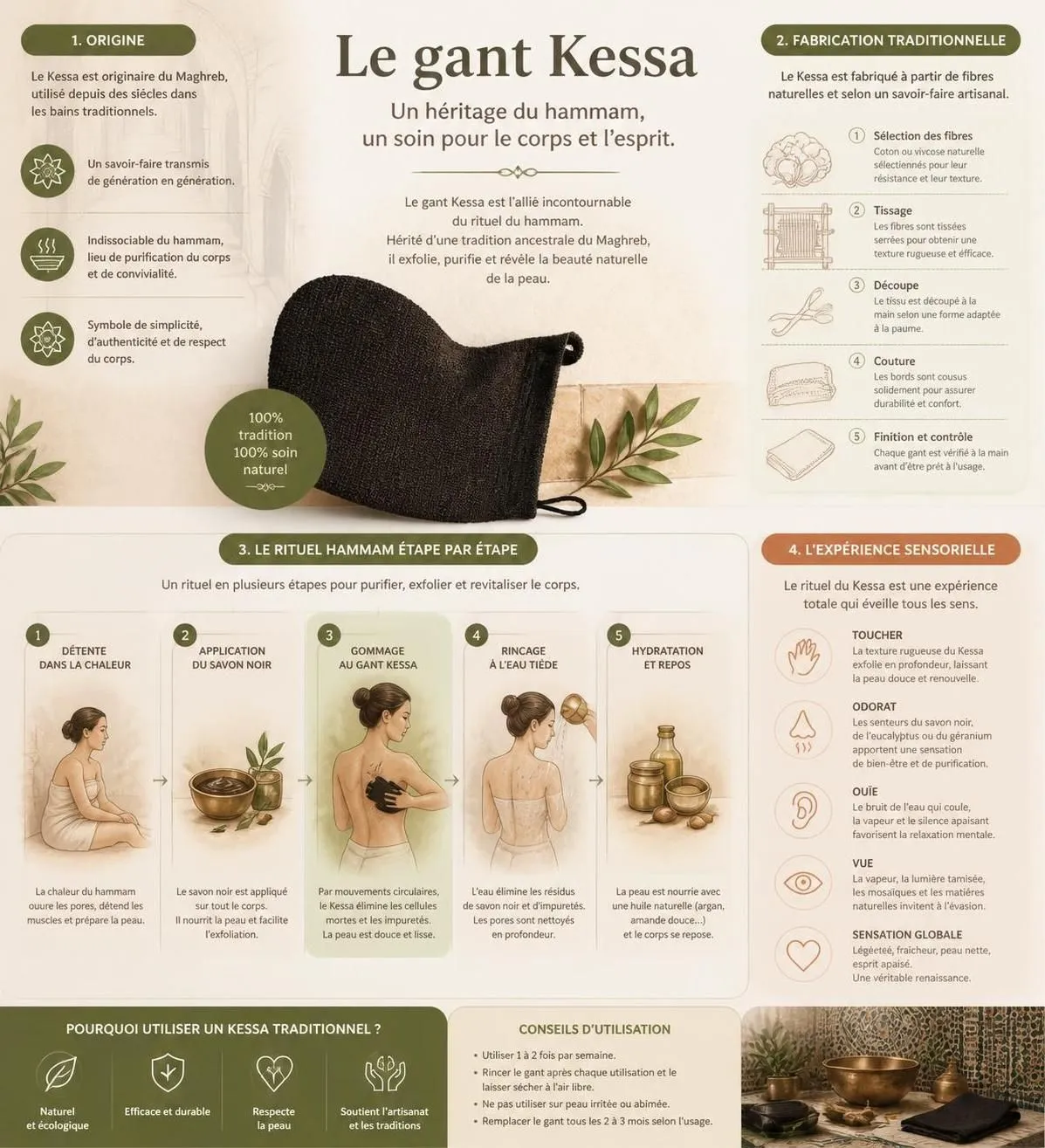 découvrez comment exfolier votre corps comme dans un hammam grâce au gant kessa et notre sélection des meilleurs modèles pour une peau douce et nette.
