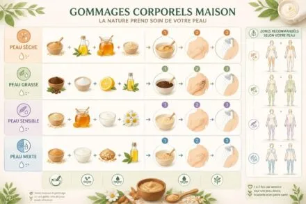 Gommage corps maison : les meilleures recettes selon votre type de peau découvrez les meilleures recettes de gommage corps maison adaptées à votre type de peau pour une peau douce et éclatante naturellement.
