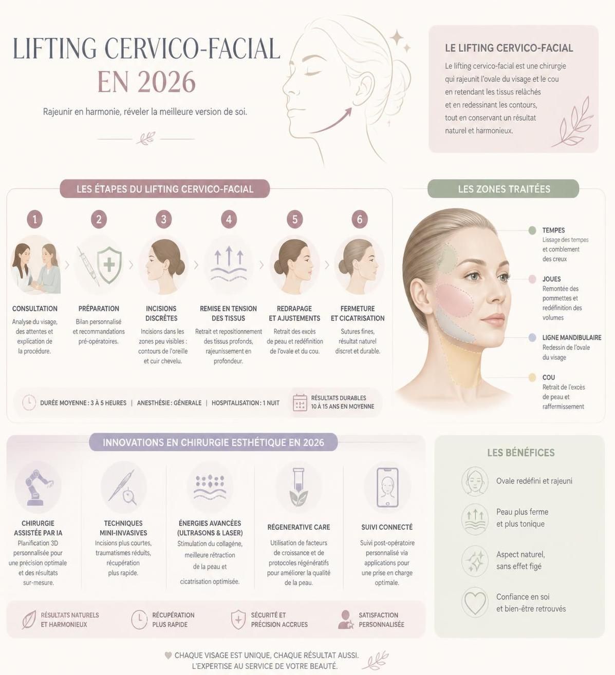 découvrez tout sur le lifting cervico-facial en 2026 : résultats attendus, durée de récupération et l'âge idéal pour réaliser cette intervention esthétique.