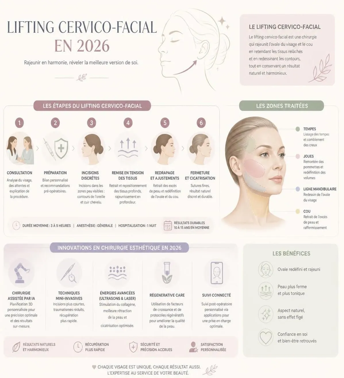 découvrez tout sur le lifting cervico-facial en 2026 : résultats attendus, durée de récupération et l'âge idéal pour réaliser cette intervention esthétique.