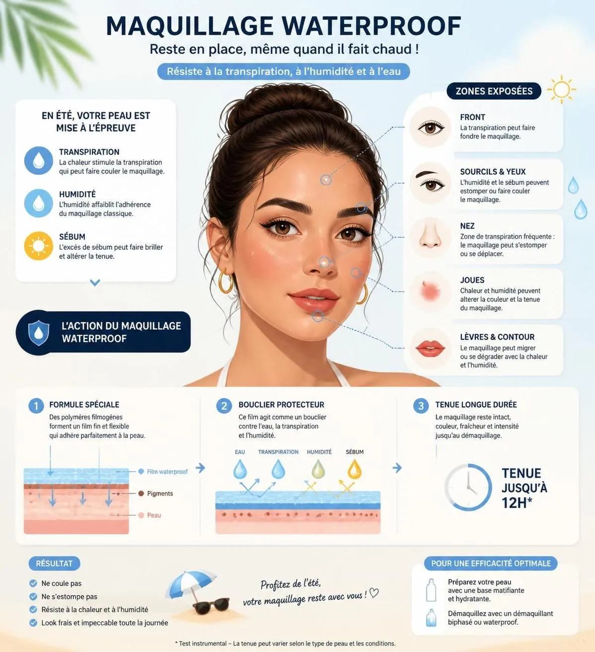 découvrez les meilleurs produits de maquillage waterproof pour l'été 2026, conçus pour résister à la chaleur et à l'eau afin de garder un look impeccable toute la journée.