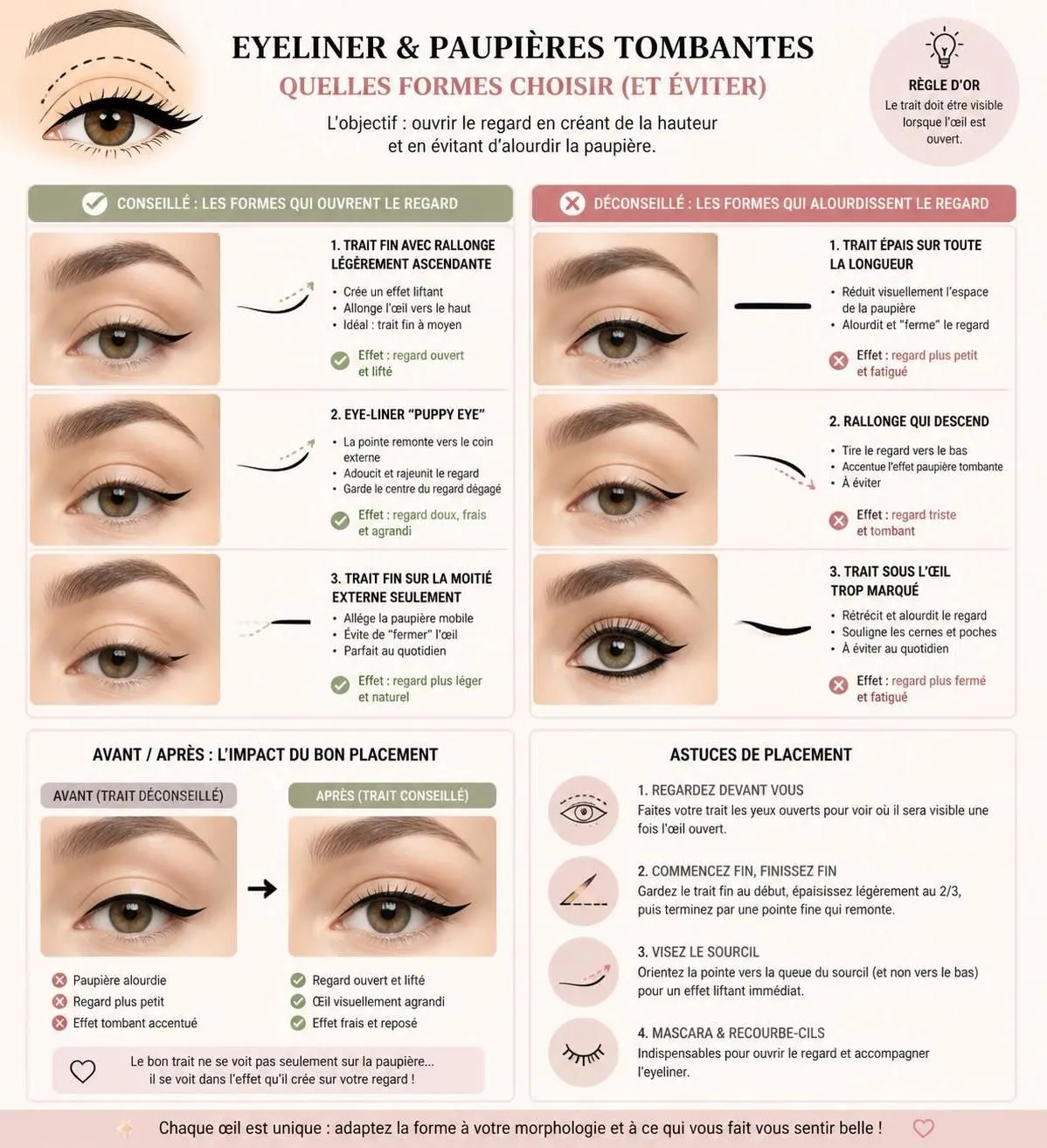 découvrez des astuces maquillage pour ouvrir le regard avec une paupière tombante et explorez les options esthétiques pour sublimer votre regard.