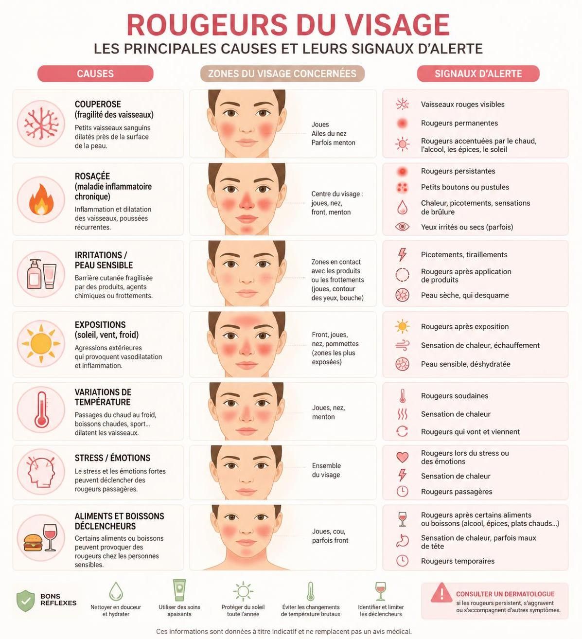 découvrez les causes possibles des rougeurs au visage, quand il est important de consulter un spécialiste et les soins calmants efficaces pour apaiser votre peau.