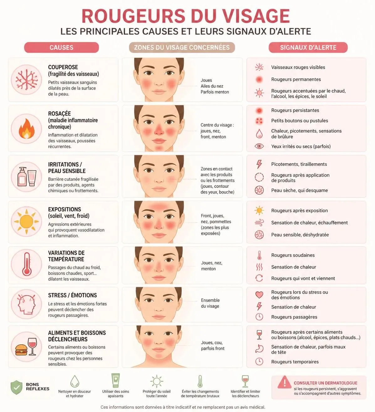 découvrez les causes possibles des rougeurs au visage, quand il est important de consulter un spécialiste et les soins calmants efficaces pour apaiser votre peau.