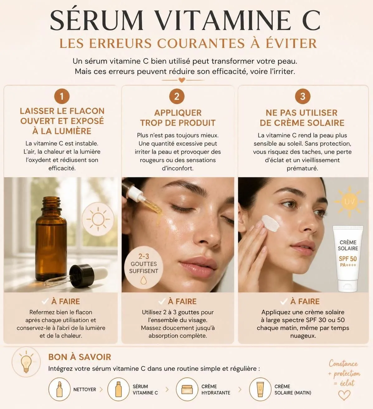 découvrez comment choisir le sérum vitamine c adapté à votre peau et apprenez à l'intégrer correctement dans votre routine beauté pour un teint éclatant et une peau resplendissante.