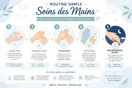 Soins des mains : la routine simple pour des mains soignées toute l’année découvrez une routine simple et efficace pour prendre soin de vos mains toute l'année et garder une peau douce, hydratée et protégée en toutes saisons.