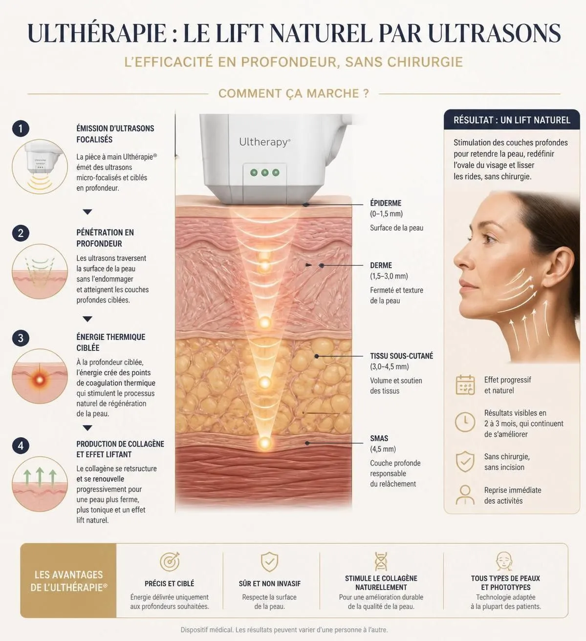 découvrez l'ulthérapie, une technique de lifting non chirurgical qui raffermit la peau en profondeur, pour un visage plus jeune et naturel sans intervention invasive.