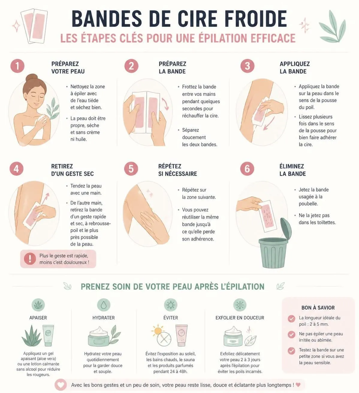 découvrez comment utiliser correctement les bandes de cire froide pour une épilation efficace tout en évitant les irritations et en prenant soin de votre peau.