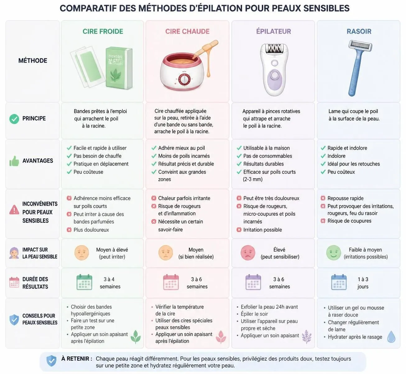 découvrez comment utiliser correctement les bandes de cire froide pour une épilation efficace tout en prévenant les irritations de la peau.