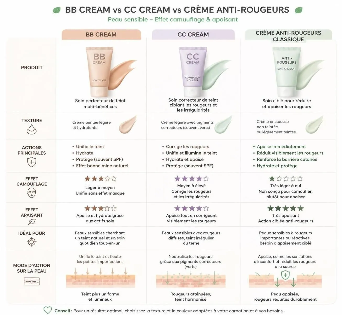 découvrez notre sélection de crèmes anti-rougeurs pour le visage, aux formules apaisantes qui soulagent efficacement les irritations et la couperose, pour une peau calme et nette.