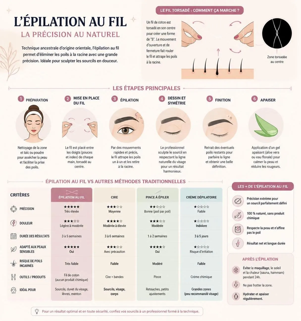 découvrez la technique de l'épilation des sourcils au fil, ses nombreux avantages et nos conseils pour retrouver et sublimer la forme idéale de vos sourcils.