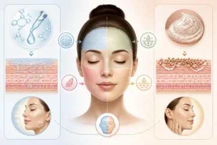 découvrez les différences entre exfoliant chimique et gommage physique, et apprenez à choisir le peeling adapté à votre type de peau pour un soin optimal.