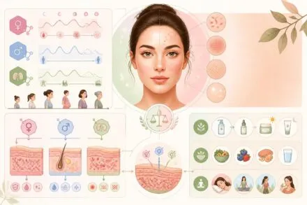 Hormones et peau : comment les variations hormonales influencent le teint et comment s’adapter découvrez comment les variations hormonales impactent votre peau et votre teint, et trouvez des conseils pour adapter votre routine beauté en fonction de ces changements.