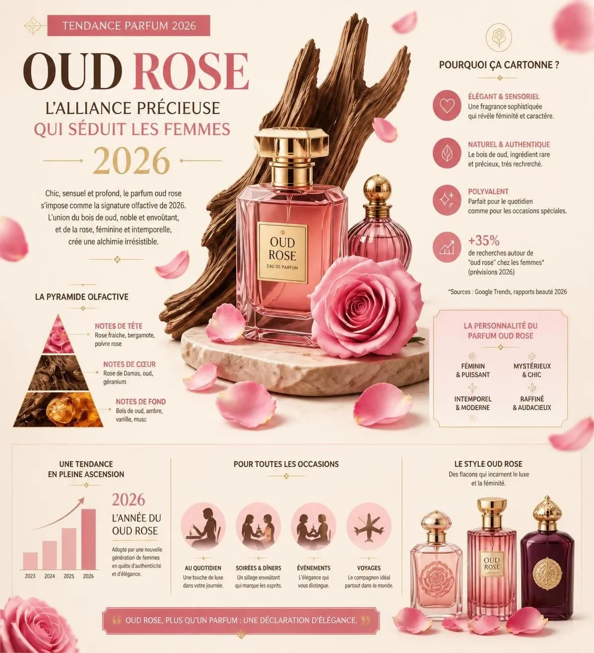 découvrez les plus beaux parfums orientaux féminins à base d'oud rose, alliant des notes boisées et florales pour une fragrance envoûtante et élégante en 2026.