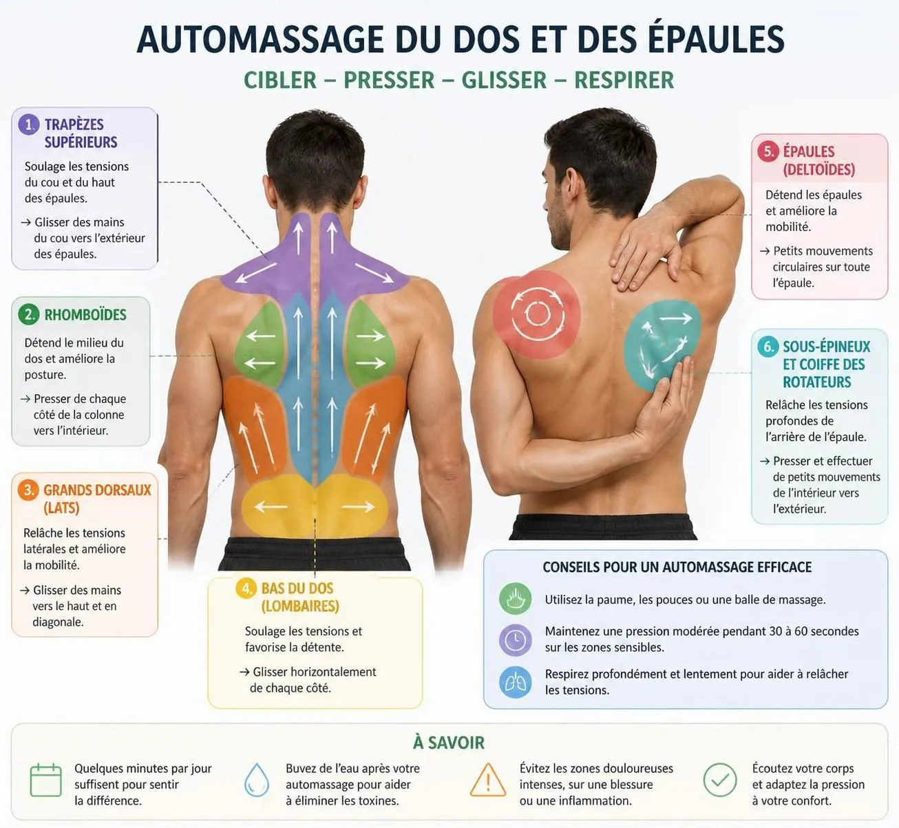 découvrez les meilleures techniques d'automassage anti-stress pour relâcher les tensions du dos et des épaules facilement, chez vous et en toute autonomie.