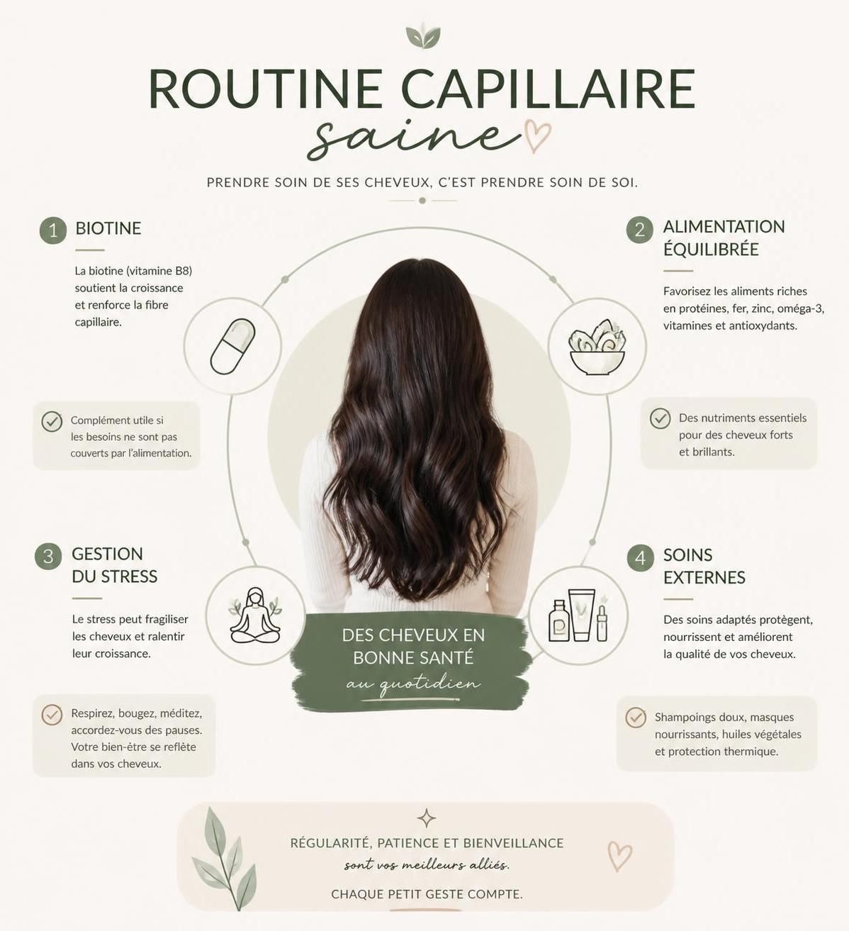 découvrez les bienfaits de la biotine pour les cheveux, la posologie recommandée selon la science, et le délai pour observer les résultats visibles.