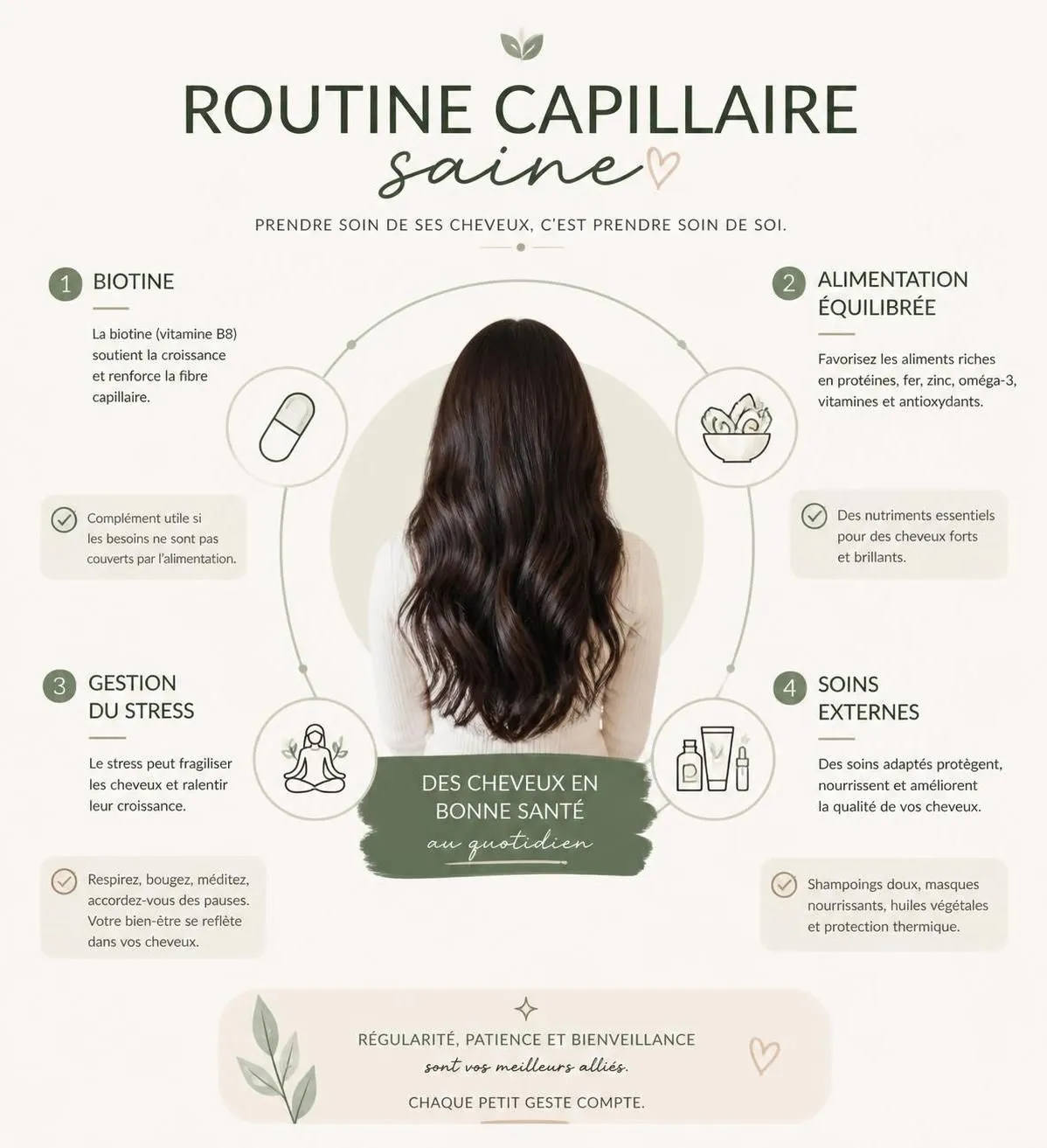 découvrez les bienfaits de la biotine pour les cheveux, la posologie recommandée selon la science, et le délai pour observer les résultats visibles.
