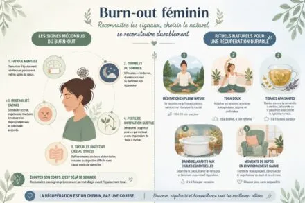 Burn-out féminin : les signes méconnus et les rituels naturels pour récupérer durablement découvrez les signes méconnus du burn-out féminin et adoptez des rituels naturels efficaces pour une récupération durable et un bien-être retrouvé.