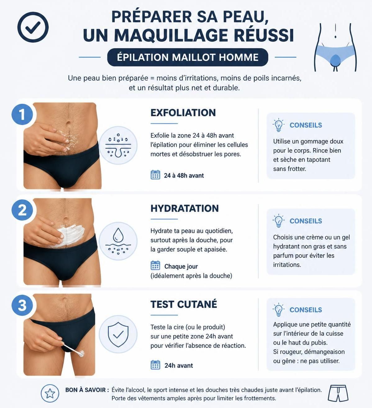 découvrez les méthodes d'épilation du maillot homme les moins douloureuses et apprenez quelles erreurs éviter pour un résultat efficace et confortable.