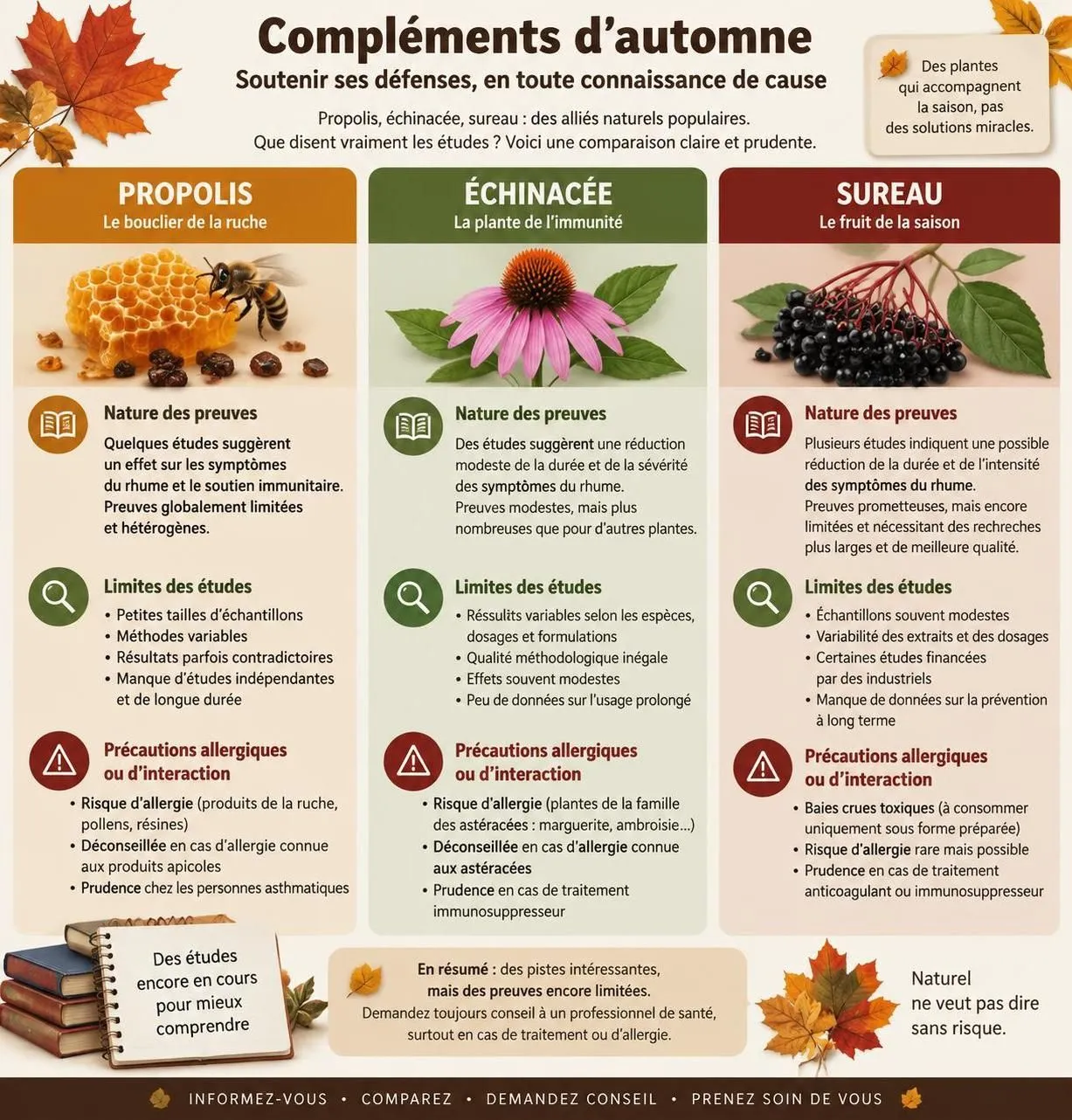 zinc, vitamine c, propolis : que montrent vraiment les études sur ces compléments pour soutenir l’immunité à l’automne ?