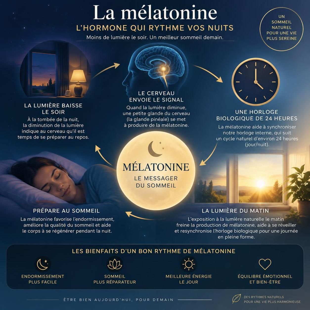 découvrez le rôle réel de la mélatonine, les dosages recommandés et les formes les plus efficaces pour favoriser le sommeil.