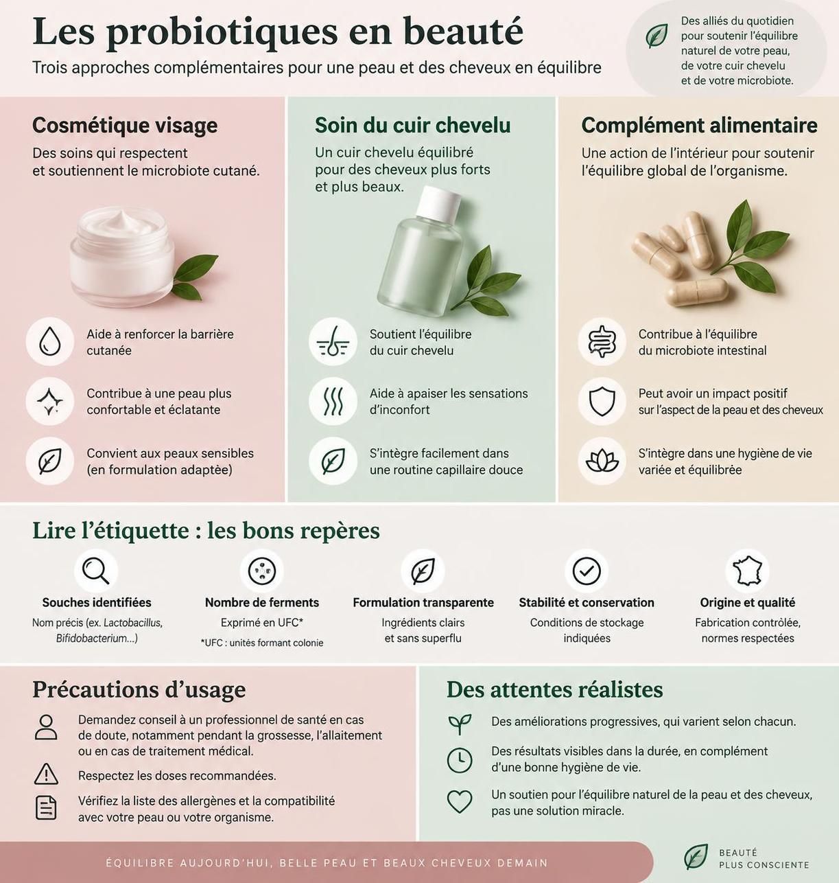découvrez comment les probiotiques peuvent contribuer à la beauté de la peau et des cheveux, et apprenez à choisir ceux qui répondent à vos besoins.