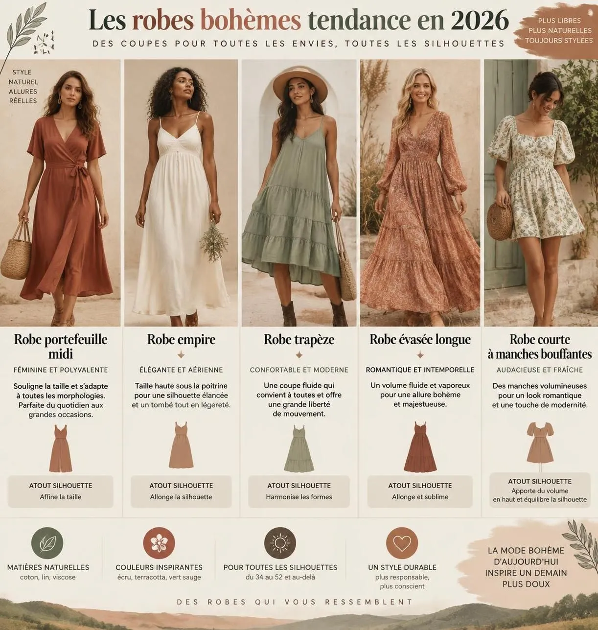 découvrez les robes bohèmes tendance en 2026 : coupes incontournables, marques abordables et conseils de style pour créer des tenues faciles à porter.