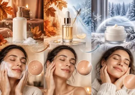 Routine soin peau automne-hiver : adapter sa crème, son sérum et son nettoyant au changement de saison adaptez votre routine de soin à l’automne-hiver : choisissez une crème, un sérum et un nettoyant adaptés pour protéger et hydrater votre peau.