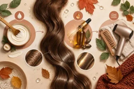 découvrez une routine capillaire de novembre avec masque et huile pour nourrir vos cheveux et réparer les fibres fragilisées après l’été.